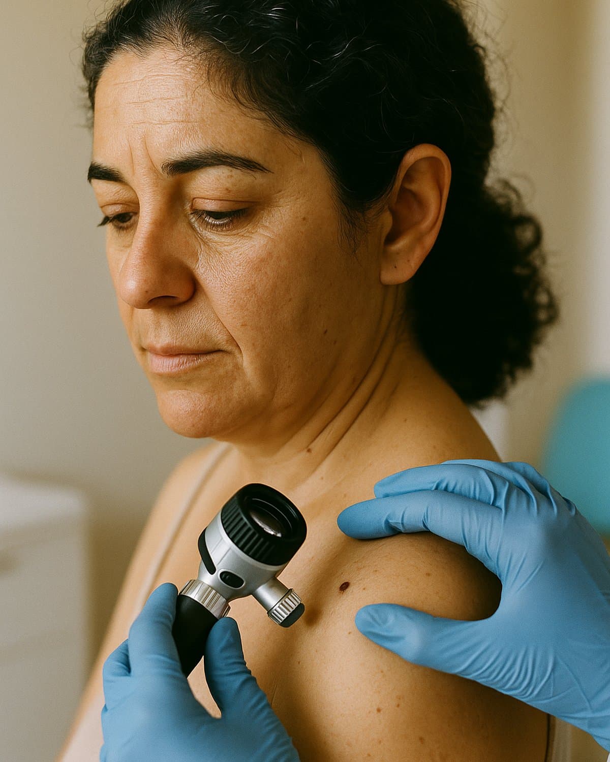 Valoración dermatoscópica de lunar en consulta — Clínica Pura Vida Valencia
